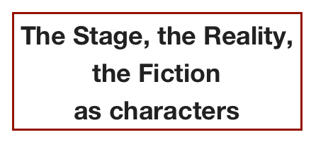 The Stage, the Reality, the Fiction
as characters